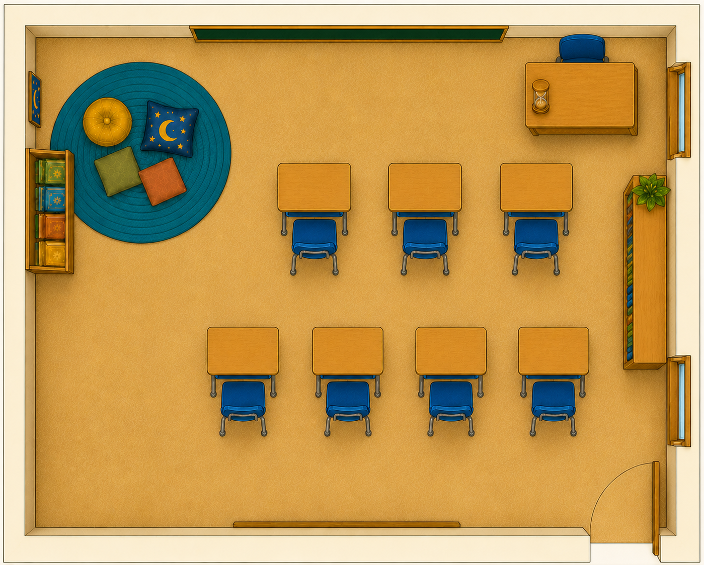 Locked classroom floor plan