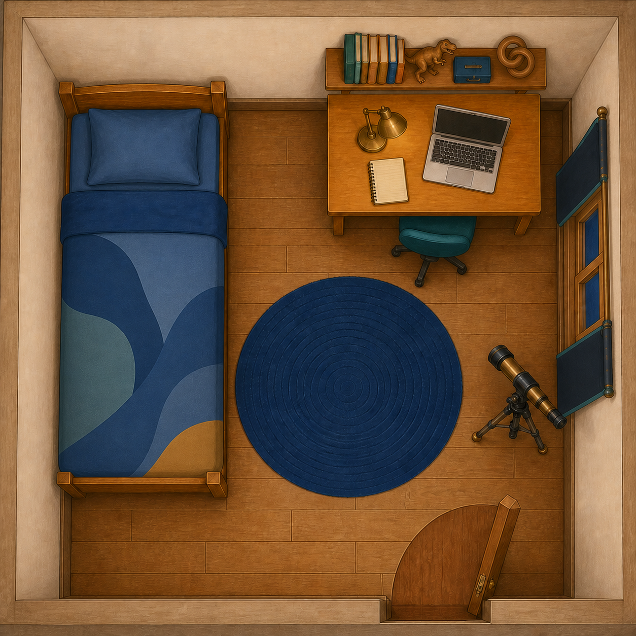 Locked Nico bedroom floor plan